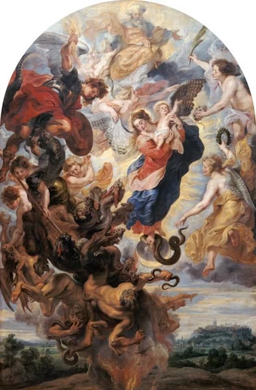 La Madonna come donna apocalittica sulla luna - Alte Pinakothek, Munich